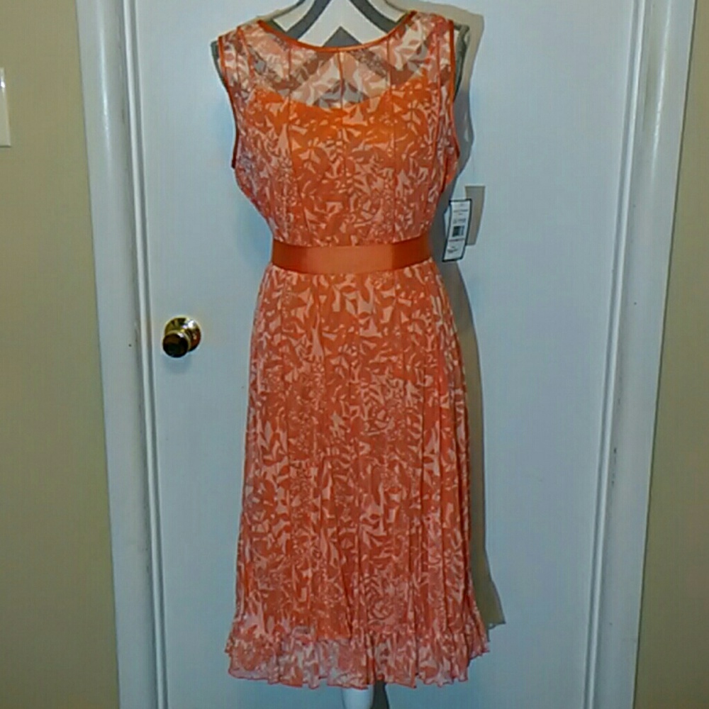 NWT Jessica Howard Coral Print Dress
